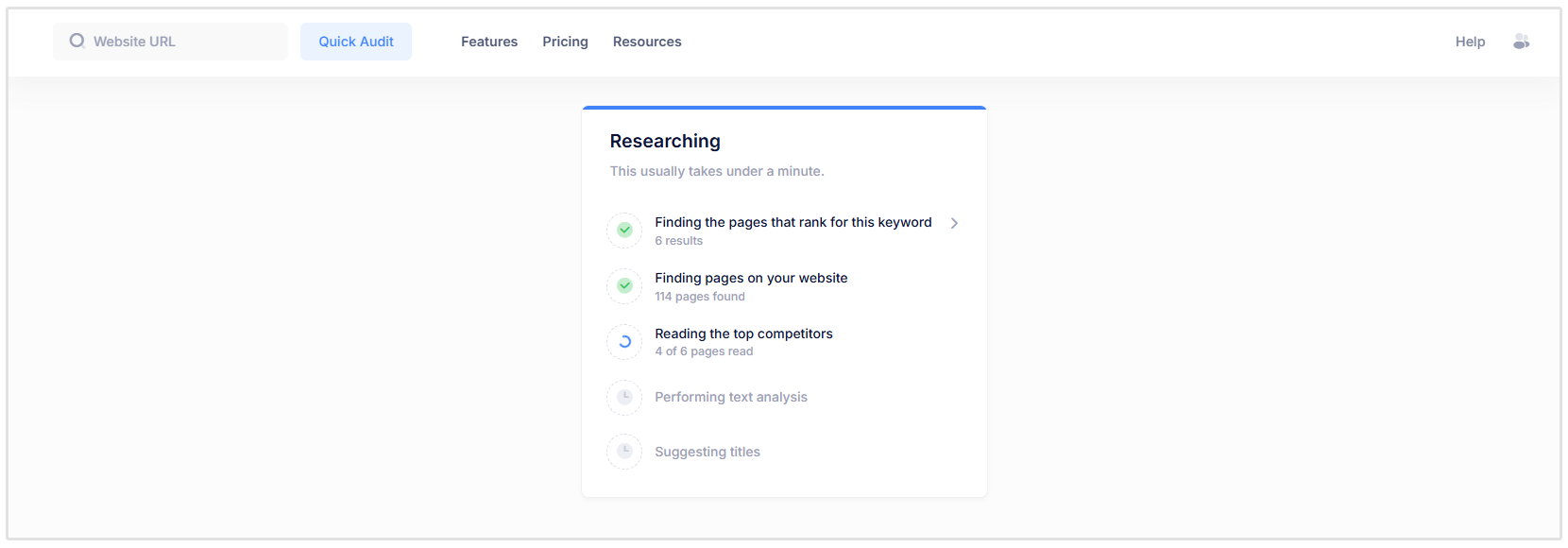 Researching phase